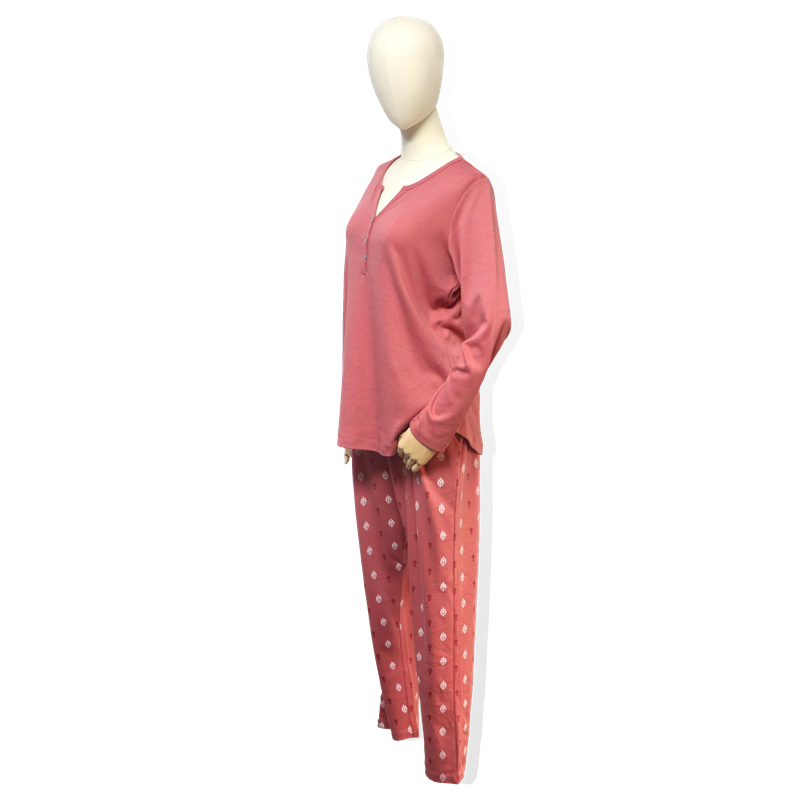 Fixed Competitive Price Knit Factory -
 Cotton Women’s Long Sleeved Pajama Red – HONGHUA