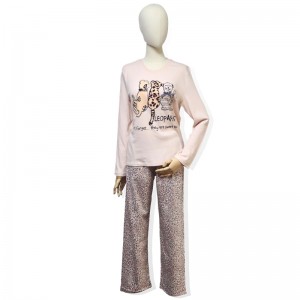 Leopard Cotton Women’s Long Sleeved Pajama