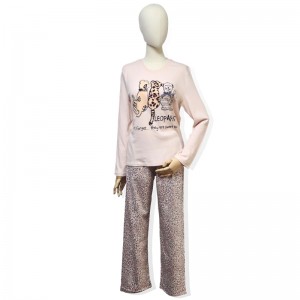 High reputation Knit -
 Leopard Cotton Women’s Long Sleeved Pajama – HONGHUA