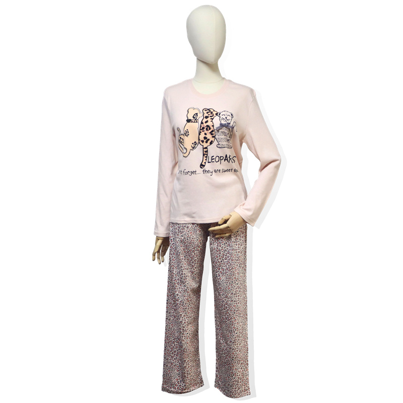 China Gold Supplier for Jordan T Shirt -
 Leopard Cotton Women’s Long Sleeved Pajama – HONGHUA