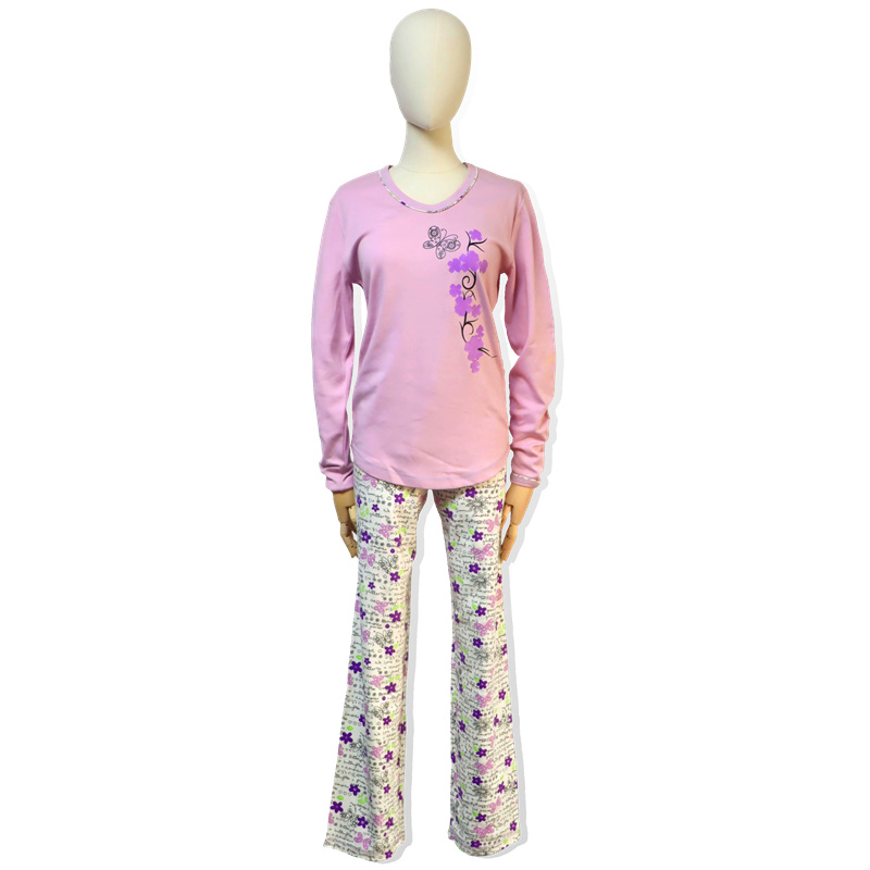 High definition Cotton Knitting -
 Cotton Spandex Women’s Long Sleeved Pajama – HONGHUA