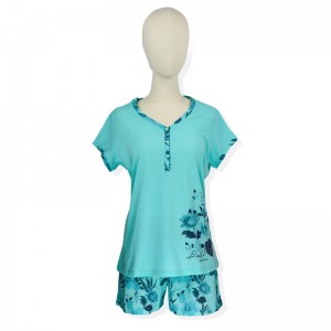 Good quality Custom T Shirt -
 Green Cotton Women’s Short Sleeved Pajama – HONGHUA