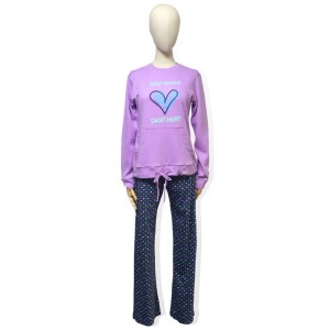 Wholesale Dealers of Night Dress For Women -
 Violet Cotton Women’s Long Sleeved Pajama  – HONGHUA